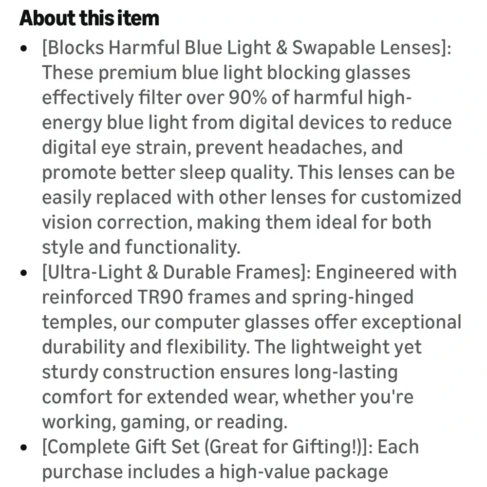 Rowchic Black & Gold Blue Light Blocking Cat Eye Glasses